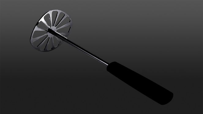 
                    Der spülmaschinengeeignete Kartoffelstampfer besteht aus rostfreiem Edelstahl und GreenGrip Kunststoff