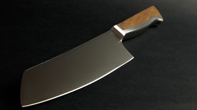 
                    The Caminada Santoku has an especially polished blade