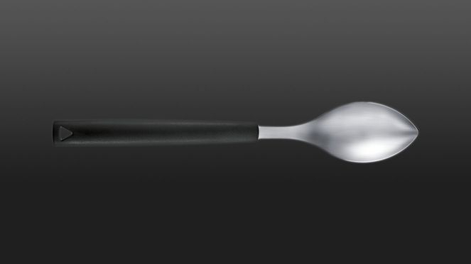 
                    The Quenelle spoon triangle made of stainless steel is dishwasher safe and made in Solingen