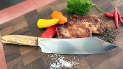 Bois d'olivier, Couteau à griller Wok