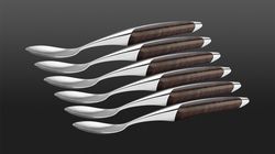 sknife forks & spoons, Spoon set 6 pieces walnut