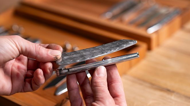 
                    Taschenmesser Volldamast Diamant Zusammenbau