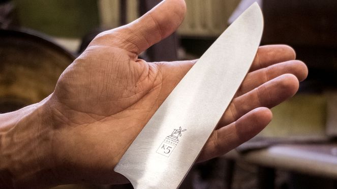
                    K5 chef's knife walnut made in the Windmühle manufactory