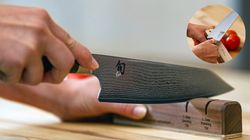 Pakka wood, Kiritsuke with precision sharpener
